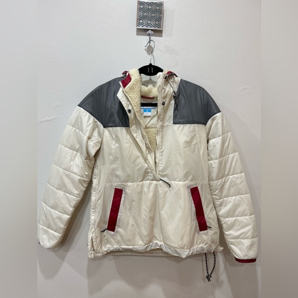 Columbia Women's Lodge Pullover Jacket, Chalk, City Grey, Small - Picture 10 of 15